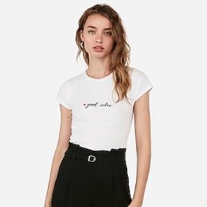 Express Good Vibes slim tee